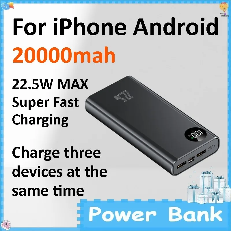 20000mAh 22.5W Fast Charging Ultra-thin Power Bank Large Capacity Portable External Battery for IPhone Android
20000mAh 22.5W Fast Charging Ultra-thin Power Bank Large Capacity Portable External Battery for IPhone Android
