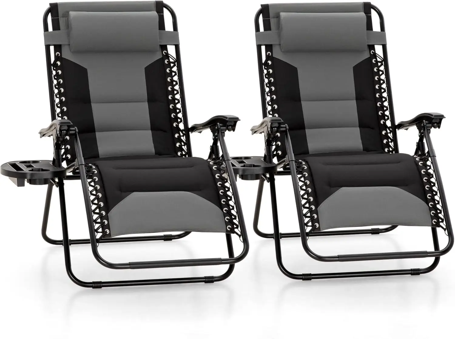 Padded Zero Gravity Chair Set Of 2, Folding Patio Lounge Recliner With Adjustable Pillows & Cup Holder For Poolside Backyard,
Padded Zero Gravity Chair Set Of 2, Folding Patio Lounge Recliner With Adjustable Pillows & Cup Holder For Poolside Backyard,