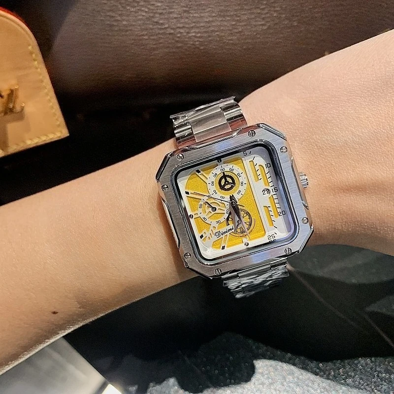 Смелые квадратные часы для женщин, стальной ремешок, большой циферблат, механический циферблат, роскошный модный аксессуар, подарок унисекс, подарок на праздник, день рождения
Смелые квадратные часы для женщин, стальной ремешок, большой циферблат, механический циферблат, роскошный модный аксессуар, подарок унисекс, подарок на праздник, день рождения