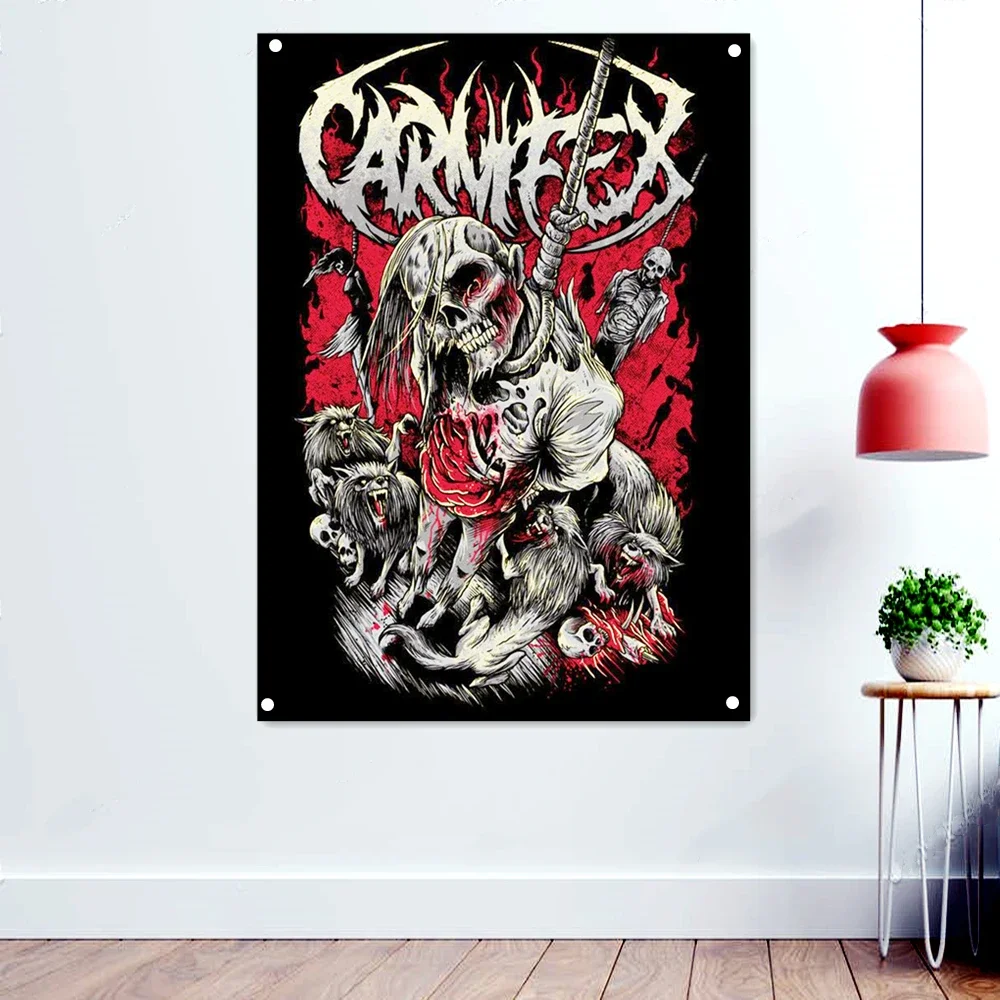 Death by Hanging Heavy Metal Music Artwork Banners Background Wall Hanging Cloth Disgusting Bloody Art Wallpaper Rock Flags
Death by Hanging Heavy Metal Music Artwork Banners Background Wall Hanging Cloth Disgusting Bloody Art Wallpaper Rock Flags