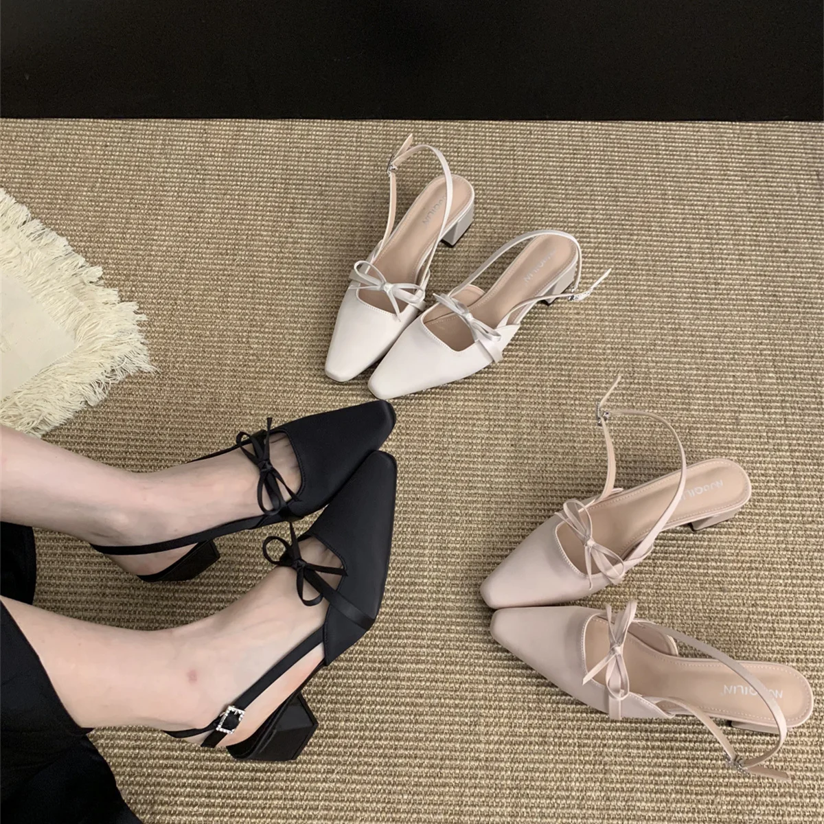 Open Heel Shoes Heels Sandals Ladies Branded Pumps Mary Jane 2025 Slingback Bow Beige African Fashion Spring Block Lolita
Open Heel Shoes Heels Sandals Ladies Branded Pumps Mary Jane 2025 Slingback Bow Beige African Fashion Spring Block Lolita