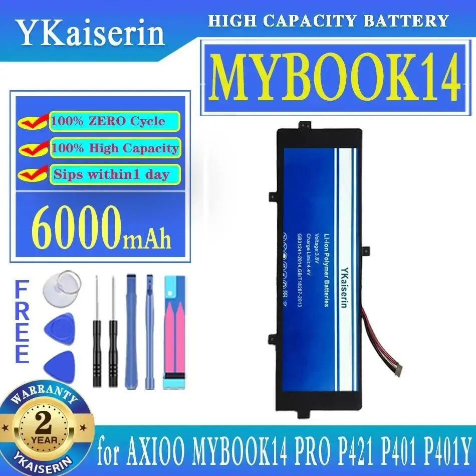 For Axioo MYBOOK14 Pro P421 P401 P401Y 10PIN 7 Wire 6000Mah Reliable Replacement Laptop Battery Long Lasting
For Axioo MYBOOK14 Pro P421 P401 P401Y 10PIN 7 Wire 6000Mah Reliable Replacement Laptop Battery Long Lasting