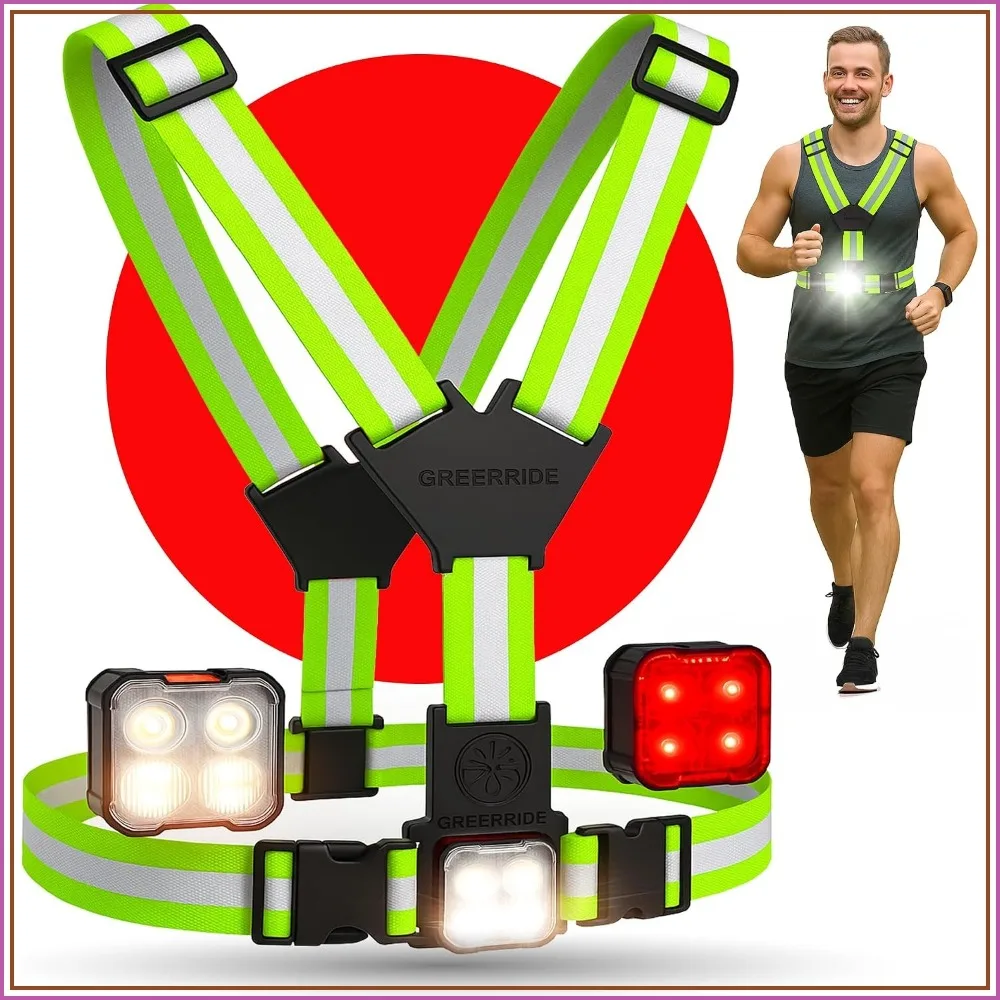 Running Light Vest for Night Walking, Rechargeable LED Safety Gear for High Visibility, Gift for Runners and Bikers
Running Light Vest for Night Walking, Rechargeable LED Safety Gear for High Visibility, Gift for Runners and Bikers