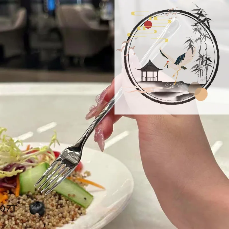 Обеденная вилка из нержавеющей стали с длинной ручкой, набор столовых вилок, корейские столовые приборы, четыре зубца, салат, десерт, вилки для фруктов, кухня
Обеденная вилка из нержавеющей стали с длинной ручкой, набор столовых вилок, корейские столовые приборы, четыре зубца, салат, десерт, вилки для фруктов, кухня