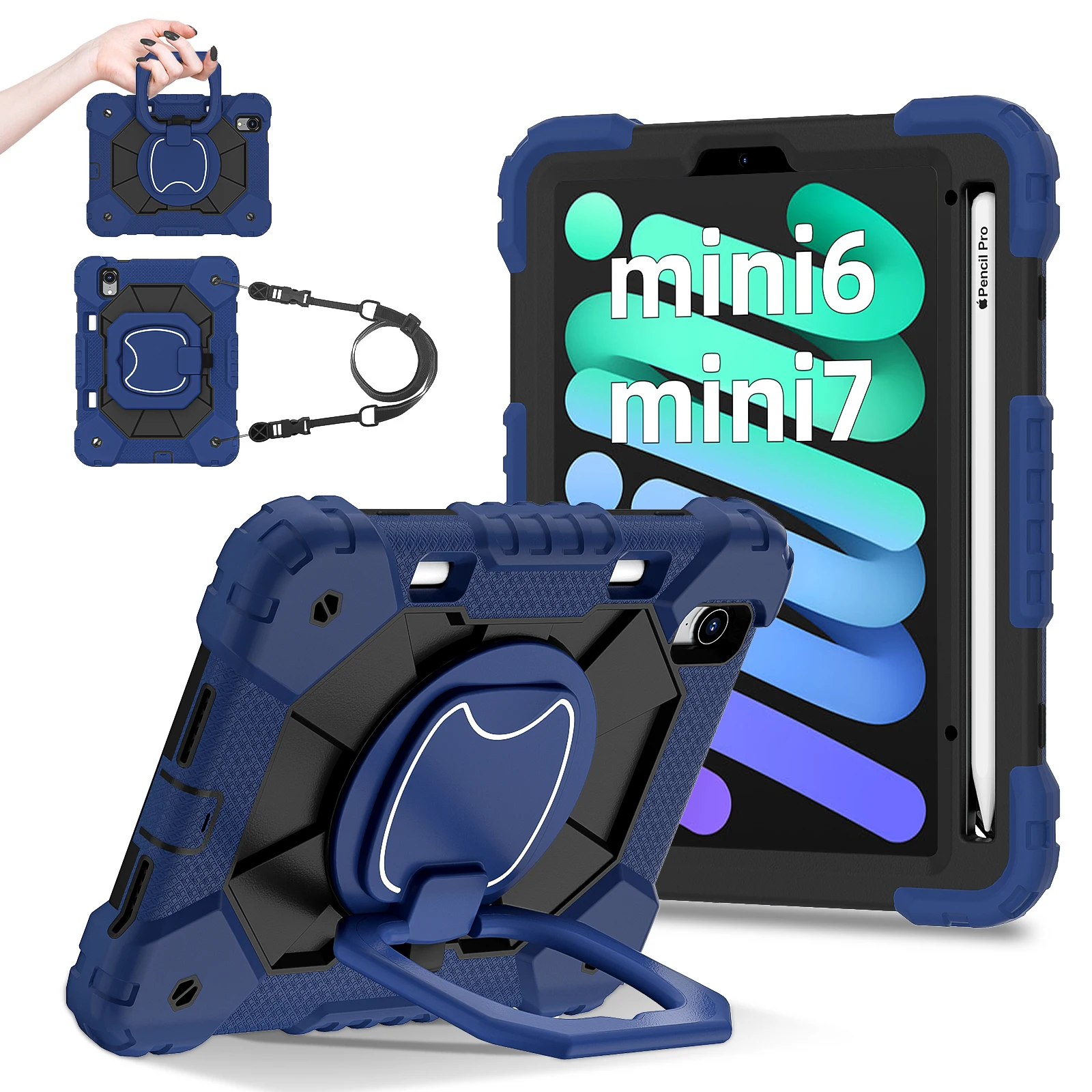 Tablet Protective Case with Contrasting Color A3 Satchel Navy Blue Black, Good Soft and Elasticity, Both Fashionable and Practicality, Suitable for Apple iPad Mini6 Mini7
Tablet Protective Case with Contrasting Color A3 Satchel Navy Blue Black, Good Soft and Elasticity, Both Fashionable and Practicality, Suitable for Apple iPad Mini6 Mini7