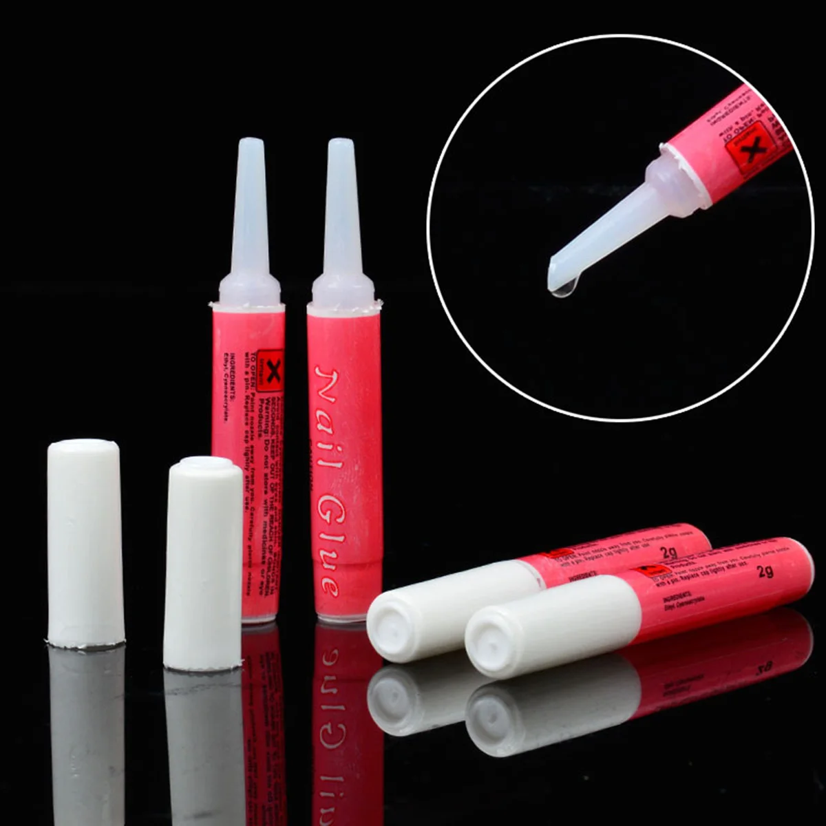 5 pcs Nail Glue for Fake Nails Acrylic Rhinestones Strong Adhesive Odorless Slim Portable Professional Home
5 pcs Nail Glue for Fake Nails Acrylic Rhinestones Strong Adhesive Odorless Slim Portable Professional Home