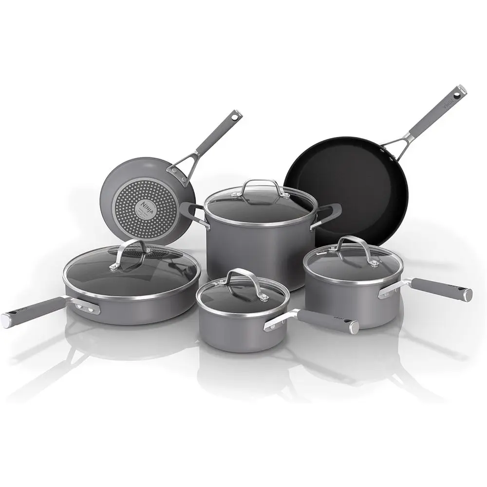 NeverStick Professional HardAnodized 10 Piece Pots amp Pans Set, Nonstick Cookware Set, Durable, Oven Safe to 500F, Slate Grey,
NeverStick Professional HardAnodized 10 Piece Pots amp Pans Set, Nonstick Cookware Set, Durable, Oven Safe to 500F, Slate Grey,