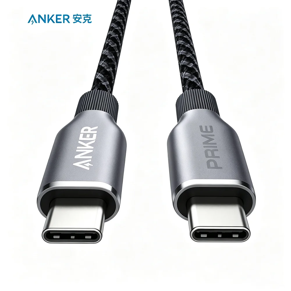 Anker Prime 240W USB C to USB C Cable 6ft Fast Charging USB C Cable Upcycled-Braided Nylon With 100-Year Bend Durability
Anker Prime 240W USB C to USB C Cable 6ft Fast Charging USB C Cable Upcycled-Braided Nylon With 100-Year Bend Durability