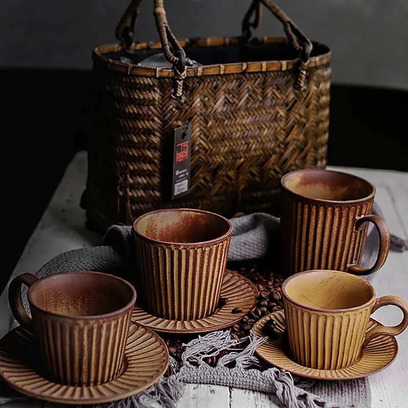 Japanese Coffee Cup Mug Home Retro Breakfast Cup Ceramic Coffee Cup and Saucer Set Cups and Mugs Tea Cup
Japanese Coffee Cup Mug Home Retro Breakfast Cup Ceramic Coffee Cup and Saucer Set Cups and Mugs Tea Cup