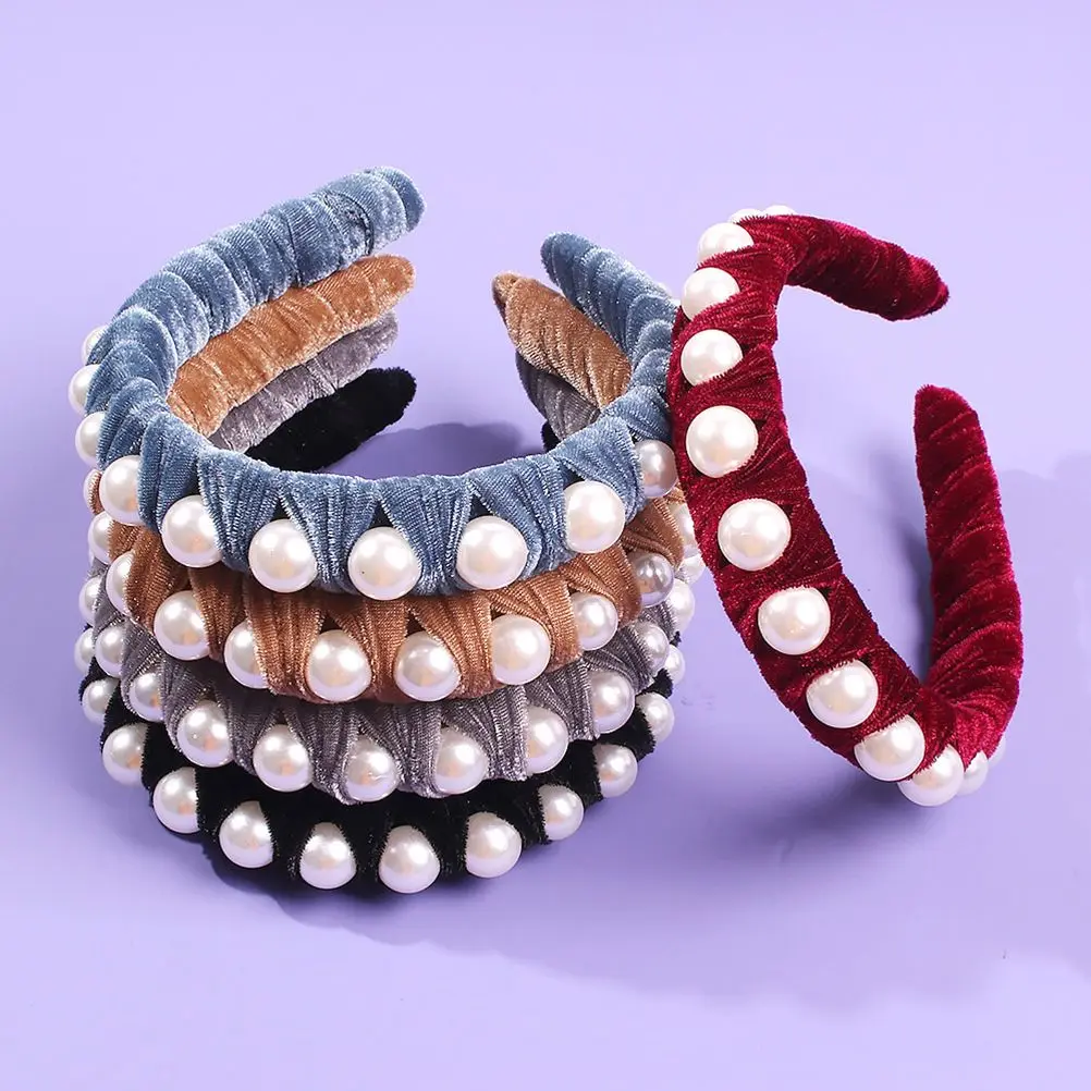Gold Velvet Headdress Hair Band for Women Elegant Pearl Hoop Accessories Fashion Girls Wear Comfortable Lightweight
Gold Velvet Headdress Hair Band for Women Elegant Pearl Hoop Accessories Fashion Girls Wear Comfortable Lightweight