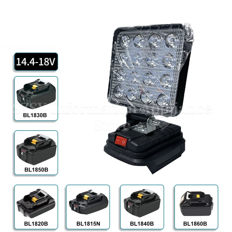 Led Light For Makita Battery Portable Spotlights Cordless Outdoor Work Fishing Handheld Emergency Tool Light for Makita 18V
Led Light For Makita Battery Portable Spotlights Cordless Outdoor Work Fishing Handheld Emergency Tool Light for Makita 18V