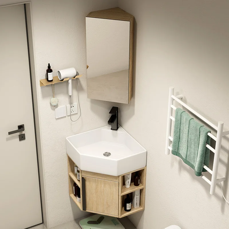 apartment triangular bathroom cabinet combination bathroom ceramic integrated corner washing
apartment triangular bathroom cabinet combination bathroom ceramic integrated corner washing
