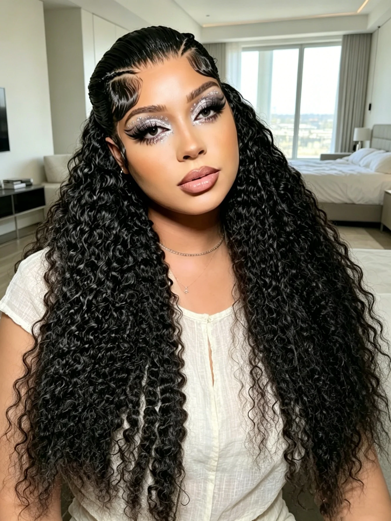 13x4 Natural Black Lace Front Wigs Human Hair for Women 250 Density HD Transparent Lace Frontal Wig Deep Wave Highlight Pre Plucked Wet And Wavy Human Hair Wigs For Women Glueless Wig With Natural Hairline For Cosplay Party Gifts
13x4 Natural Black Lace Front Wigs Human Hair for Women 250 Density HD Transparent Lace Frontal Wig Deep Wave Highlight Pre Plucked Wet And Wavy Human Hair Wigs For Women Glueless Wig With Natural Hairline For Cosplay Party Gifts