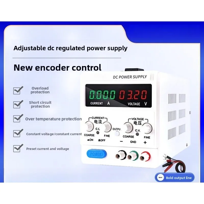 30-75W/450-900W 15V2-5A/15V30-60A Adjustable DC Regulated Power Supply, Electroplating Experimental Charging
30-75W/450-900W 15V2-5A/15V30-60A Adjustable DC Regulated Power Supply, Electroplating Experimental Charging
