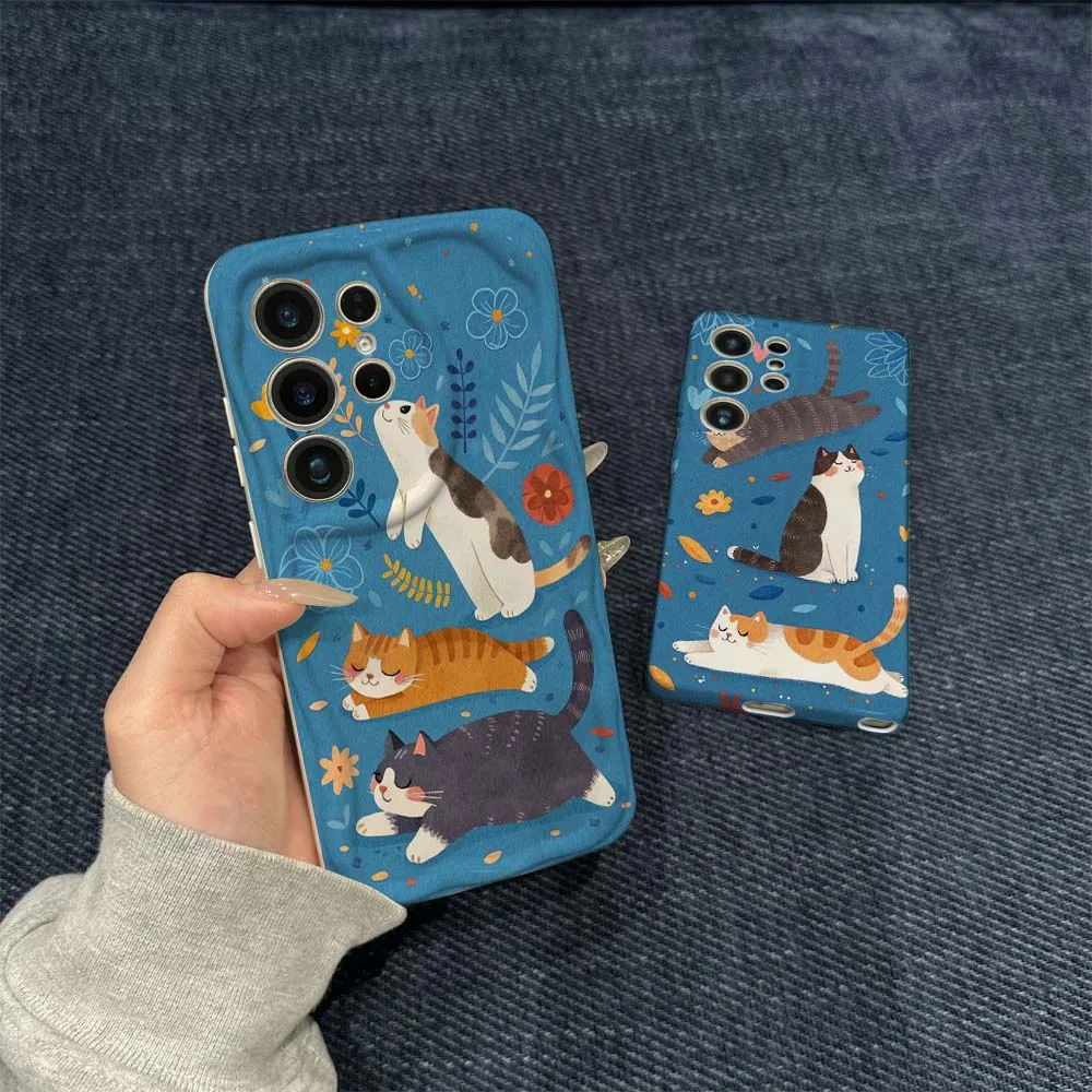 Cartoon Cat Blue Pattern For Samsung Galaxy S21 S23 S24 S25 S26 FE Lite Plus Ultra 5G Wave Oil Film Phone Case
Cartoon Cat Blue Pattern For Samsung Galaxy S21 S23 S24 S25 S26 FE Lite Plus Ultra 5G Wave Oil Film Phone Case