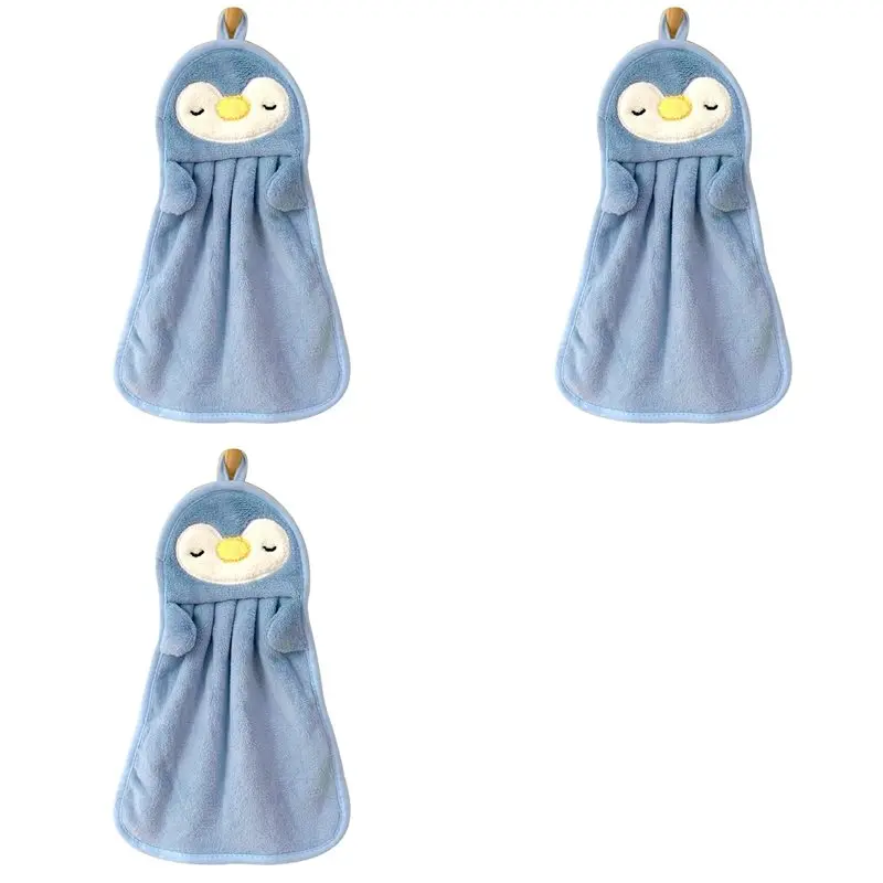 ABUN-3X Hand Towel Hanging Absorbent Baby Hand Towel Cute Penguin Duck Skin-Friendly Soft Children,Blue
ABUN-3X Hand Towel Hanging Absorbent Baby Hand Towel Cute Penguin Duck Skin-Friendly Soft Children,Blue