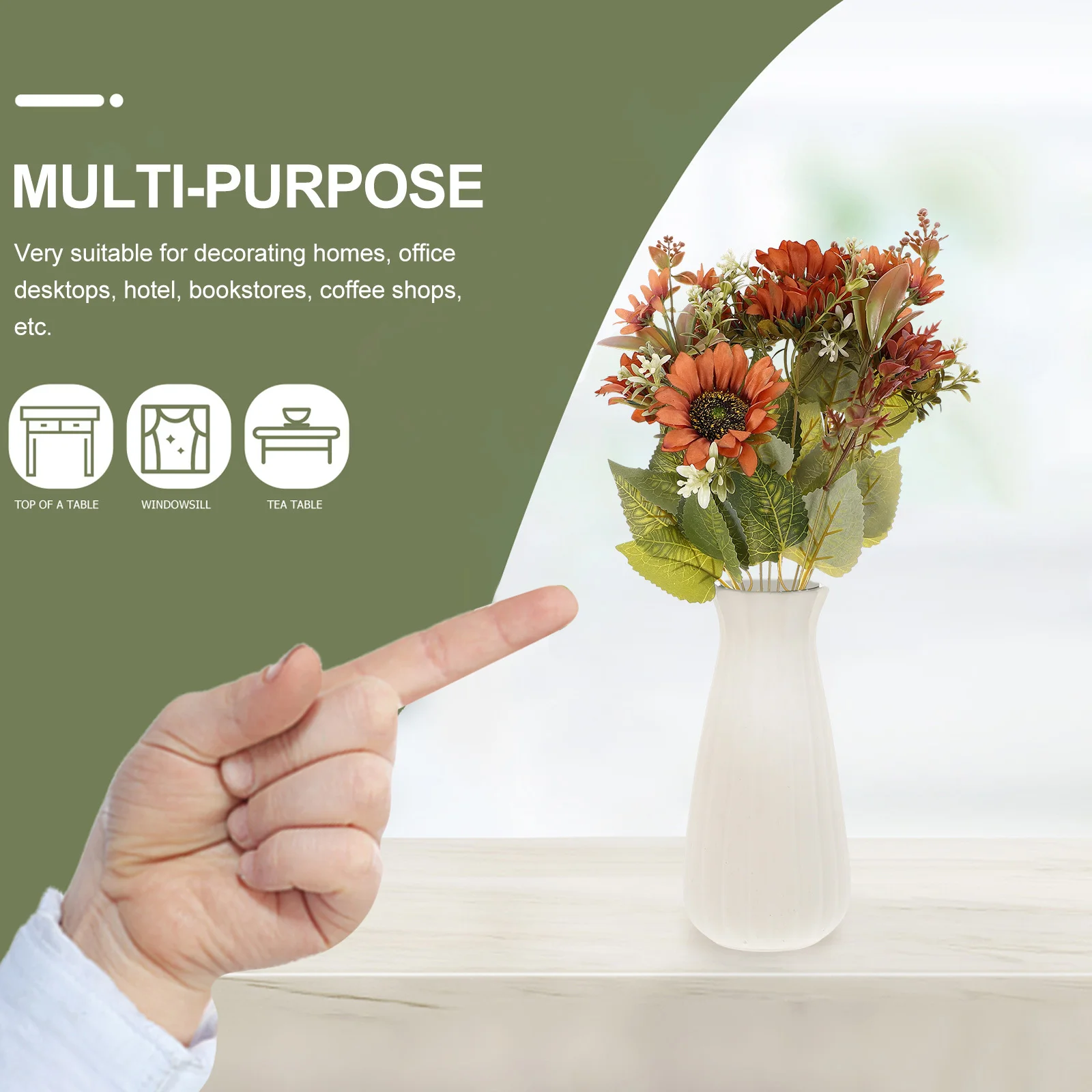 Artificial Flower Bouquet Realistic Sunflower Faux Floral Arrangement for Home Wedding Decor Table Centerpiece Indoor Decoration
Artificial Flower Bouquet Realistic Sunflower Faux Floral Arrangement for Home Wedding Decor Table Centerpiece Indoor Decoration