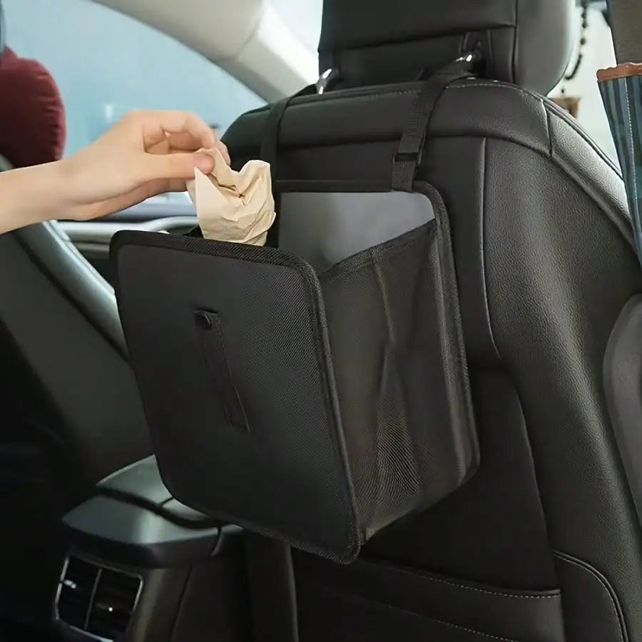 Foldable Car Trash Can, Car Waste Container, Hanging Waterproof Leakproof Oxford Cloth Storage Box With Large Capacity, Suitable For Car Interior (Portable Dual-Function Design), Fit For Sedan, Truck, MPV, RV, Light Truck, SUV, Suitable For Outdoor Travel
Foldable Car Trash Can, Car Waste Container, Hanging Waterproof Leakproof Oxford Cloth Storage Box With Large Capacity, Suitable For Car Interior (Portable Dual-Function Design), Fit For Sedan, Truck, MPV, RV, Light Truck, SUV, Suitable For Outdoor Travel