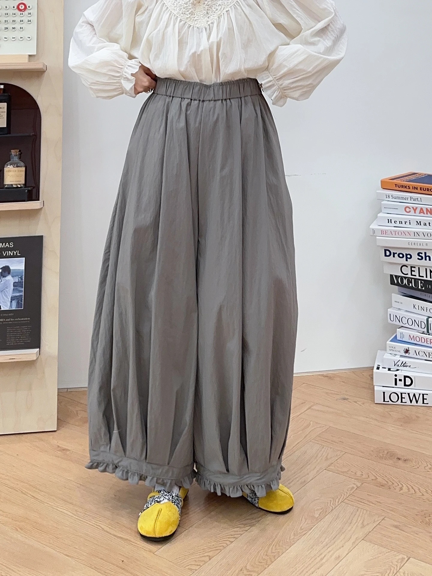 Summer Korean Style High Waist Wide Leg Pants Asymmetrical Hem Splicing Elastic Loose Fit Casual Trousers for Women
Summer Korean Style High Waist Wide Leg Pants Asymmetrical Hem Splicing Elastic Loose Fit Casual Trousers for Women
