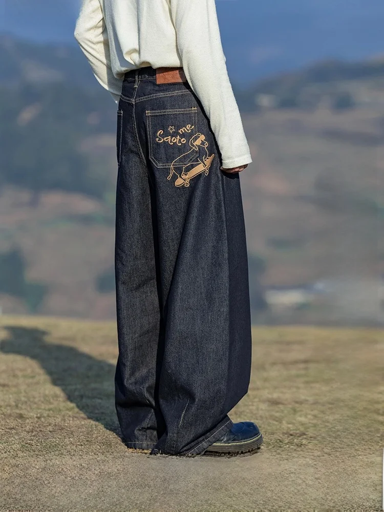 Saoe Japanese Style Loose Fit Slimming Sausage Dog Embroidery Graffiti Curved Knife Denim Jeans Women's Casual Straight Leg J...
Saoe Japanese Style Loose Fit Slimming Sausage Dog Embroidery Graffiti Curved Knife Denim Jeans Women's Casual Straight Leg J...
