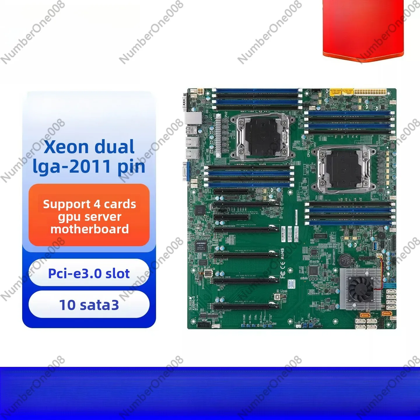 Dual X99 Chipset Server Motherboard LGA2011-3 DDR4 E-ATX for Workstation PC
Dual X99 Chipset Server Motherboard LGA2011-3 DDR4 E-ATX for Workstation PC