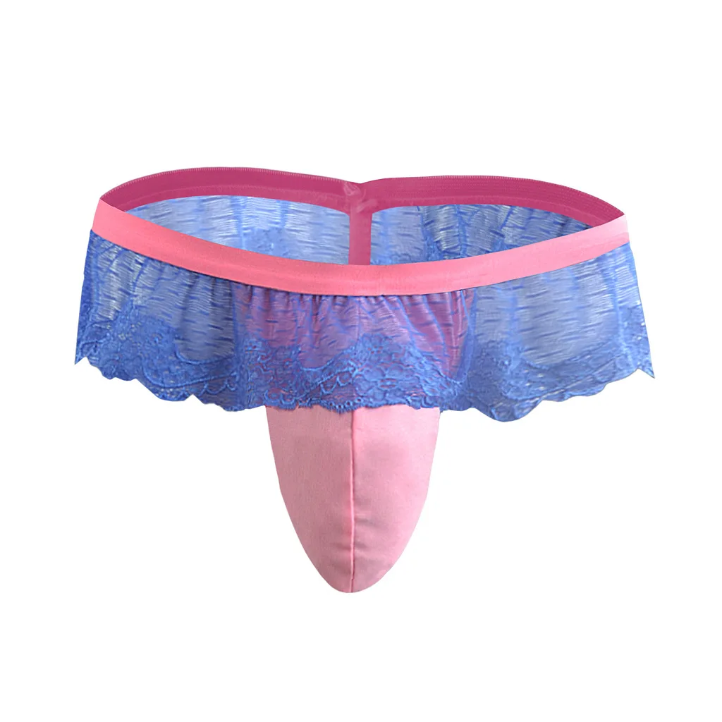 Men's Erotic Underwear Lace Ruffled Sheer T Back Thong Bowknot Crossdressing Sissy Low Waist U Convex Pouch Panties Open Buttock
Men's Erotic Underwear Lace Ruffled Sheer T Back Thong Bowknot Crossdressing Sissy Low Waist U Convex Pouch Panties Open Buttock