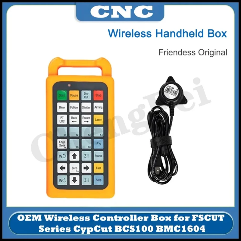 CNC FSCUT Fiber Laser Machine Control System OEM Wireless handle Box for Friendess FSCUT FSCUT2000C CypCut BCS100 BMC1604
CNC FSCUT Fiber Laser Machine Control System OEM Wireless handle Box for Friendess FSCUT FSCUT2000C CypCut BCS100 BMC1604