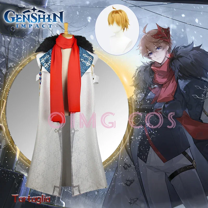Genshin Impact Tartaglia Cosplay Costume Uniform Wig Anime Halloween Costumes Game Fatui Harbinger New Skin Cloak
Genshin Impact Tartaglia Cosplay Costume Uniform Wig Anime Halloween Costumes Game Fatui Harbinger New Skin Cloak