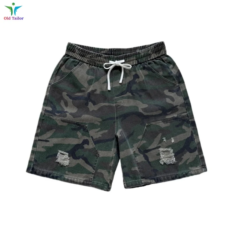 Saint Heavyweight Drawstring Loose-Fit Washed Distressed Camouflage Summer Lumberjack Shorts
Saint Heavyweight Drawstring Loose-Fit Washed Distressed Camouflage Summer Lumberjack Shorts