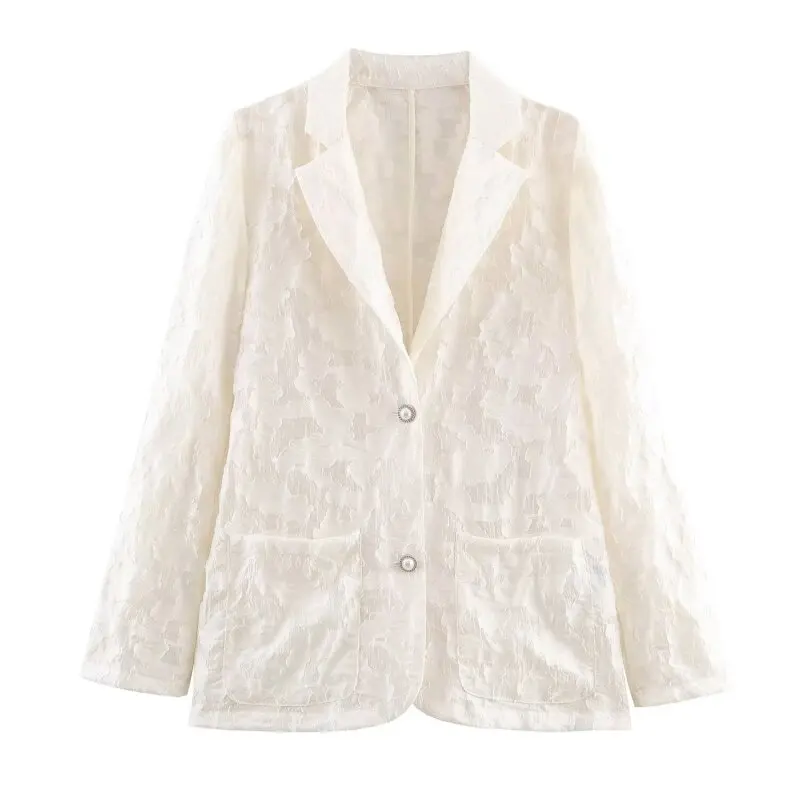 Women's Spring Summer Elegant Jacquard Blazer Commuter Office Lady Slim Fit Long Sleeve Jacket Work Wear
Women's Spring Summer Elegant Jacquard Blazer Commuter Office Lady Slim Fit Long Sleeve Jacket Work Wear