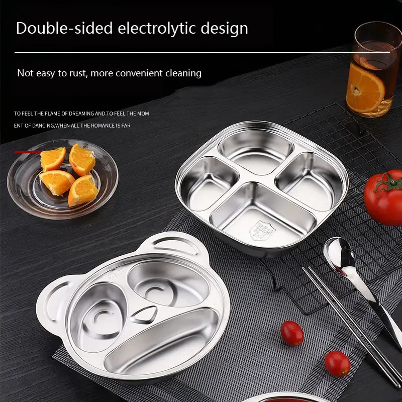 Stainless Steel Divided Grid Dinner Plate, Children's Lunch Box with Lid, School Canteen Dinner Rice Plate, Kitchen Supplies
Stainless Steel Divided Grid Dinner Plate, Children's Lunch Box with Lid, School Canteen Dinner Rice Plate, Kitchen Supplies