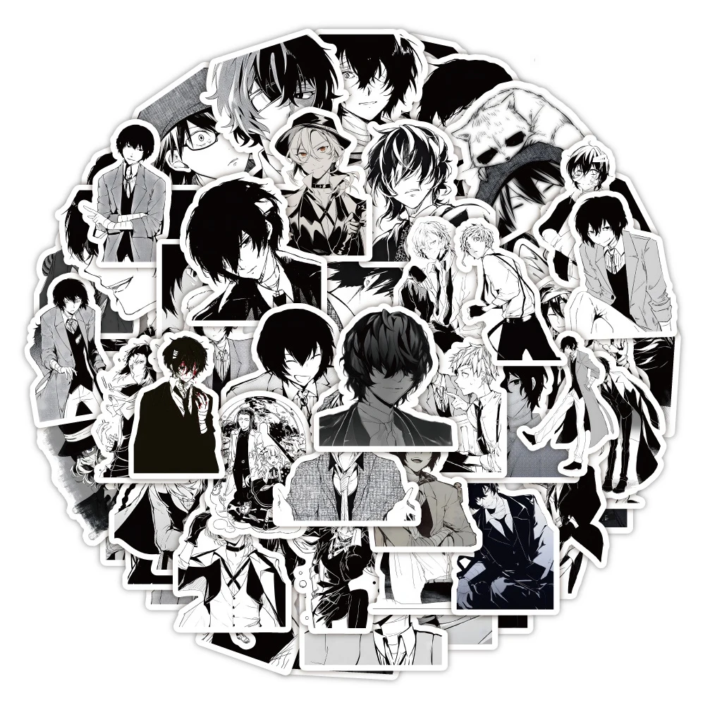 10/30/60pcs Anime Bungo Stray Dogs Stickers Cool Black White Manga Graffiti Decals Water Bottle Laptop Phone Decals Decoration
10/30/60pcs Anime Bungo Stray Dogs Stickers Cool Black White Manga Graffiti Decals Water Bottle Laptop Phone Decals Decoration