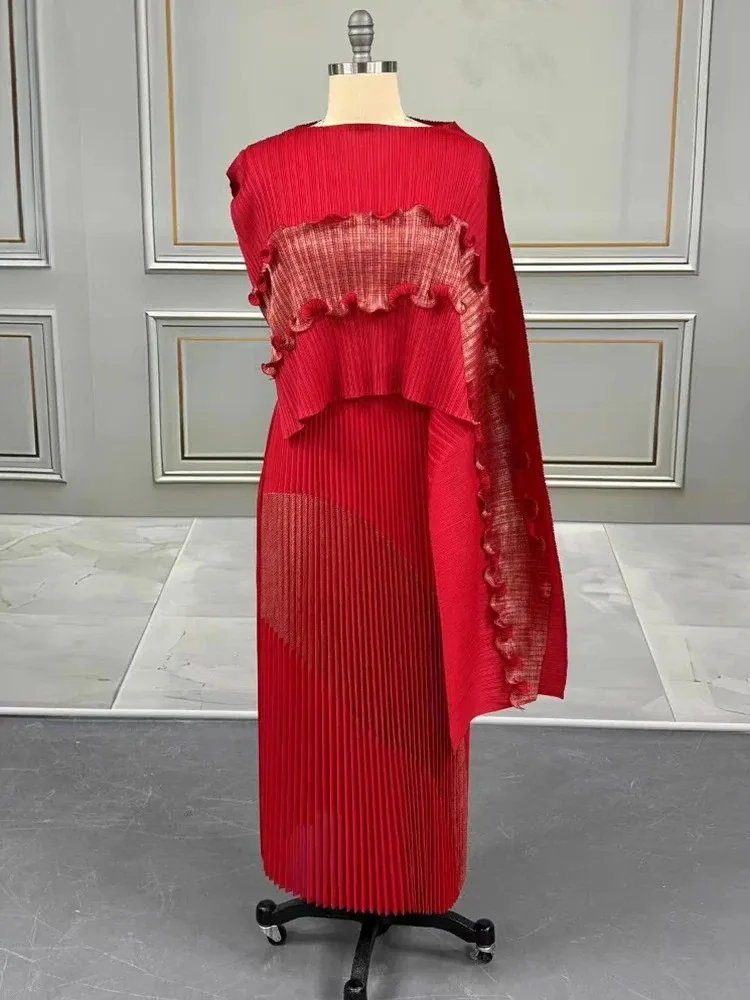 ANLAN Pleated 2 Pieces Sets Women Color Block Fungus Irregular T Shirt + A Line Loose Folds Skirt Fashion New 2025 Sets 2AN2690
ANLAN Pleated 2 Pieces Sets Women Color Block Fungus Irregular T Shirt + A Line Loose Folds Skirt Fashion New 2025 Sets 2AN2690