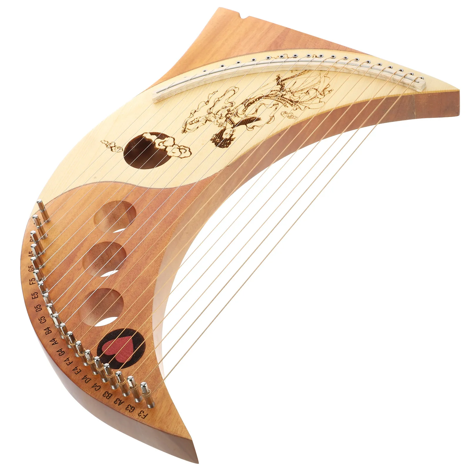1Set 19 String Wood Lyre Harp Handheld Portable Musical Instrument Small Size Lightweight Retro Harp with Extra Strings for
1Set 19 String Wood Lyre Harp Handheld Portable Musical Instrument Small Size Lightweight Retro Harp with Extra Strings for
