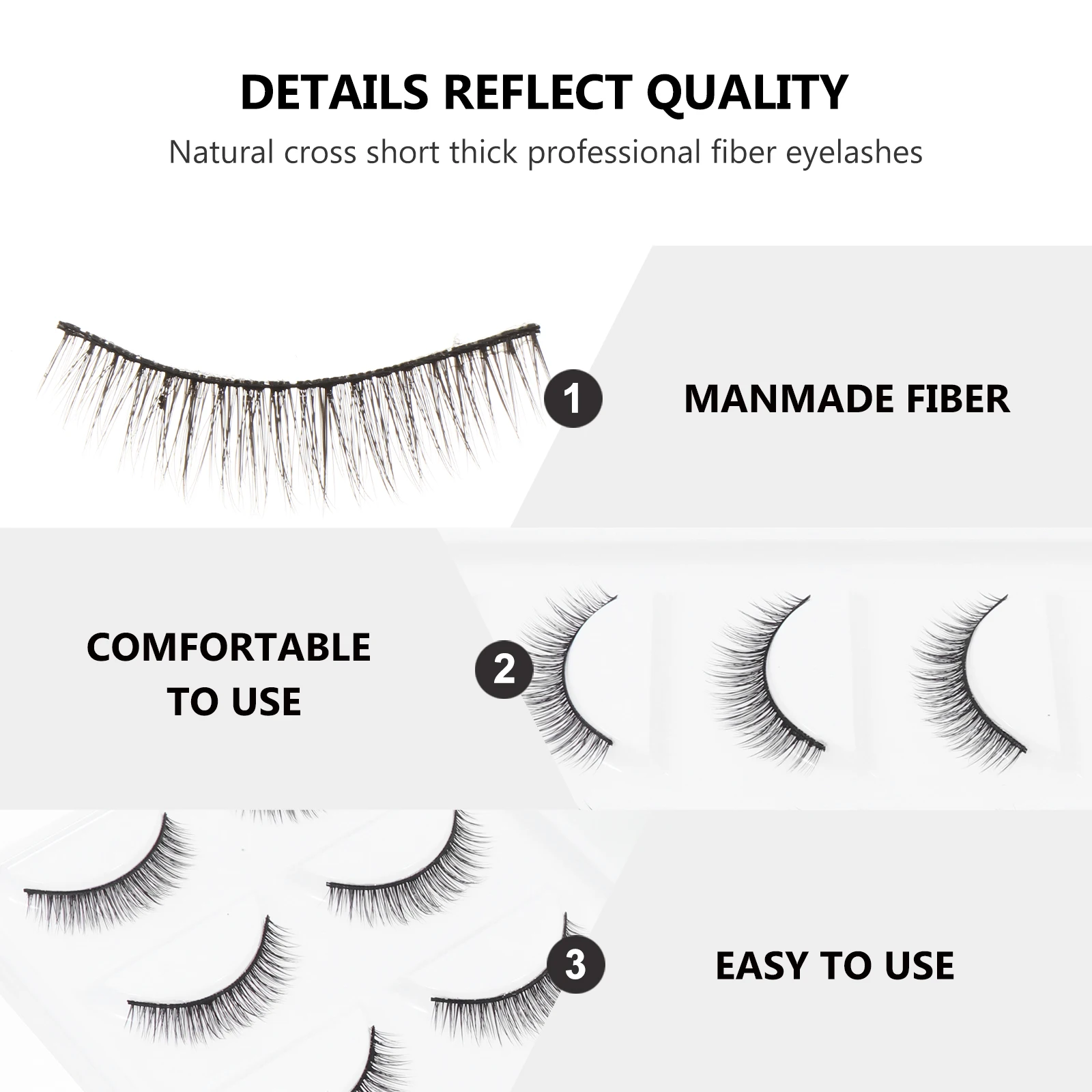 5 Pairs Short Dense Natural Fiber False Eyelashes Extension Artificial Fake Lashes For Daily Party Wedding Photo Shoot
5 Pairs Short Dense Natural Fiber False Eyelashes Extension Artificial Fake Lashes For Daily Party Wedding Photo Shoot