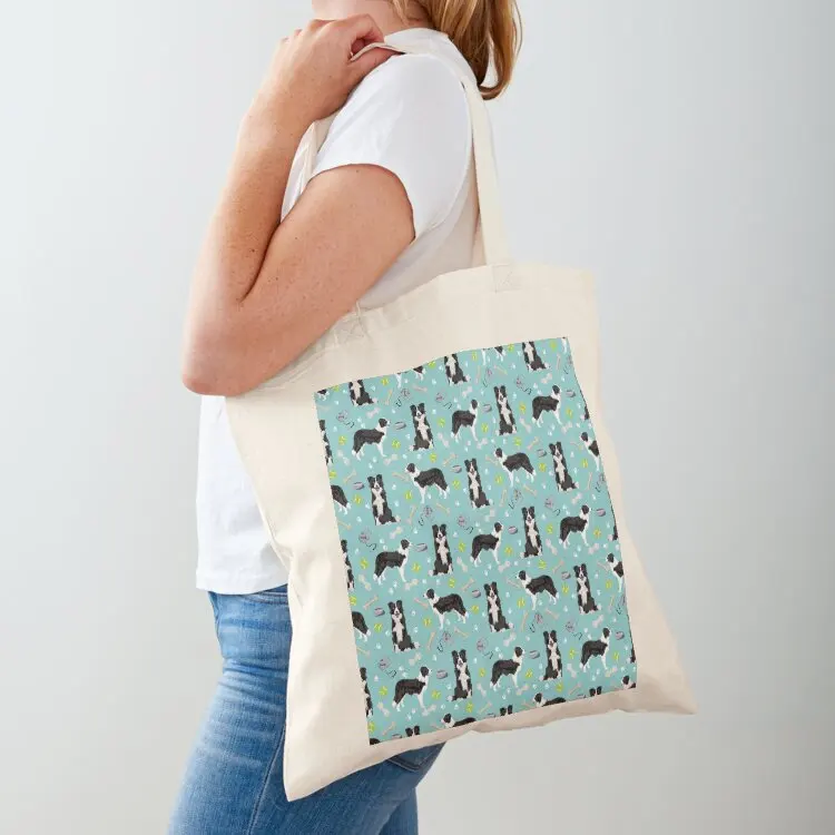 Border Collie tennis ball cute pet portrait by pet friendly dog patterns dog breed gifts by PetFriendly Tote Bag 
Border Collie tennis ball cute pet portrait by pet friendly dog patterns dog breed gifts by PetFriendly Tote Bag