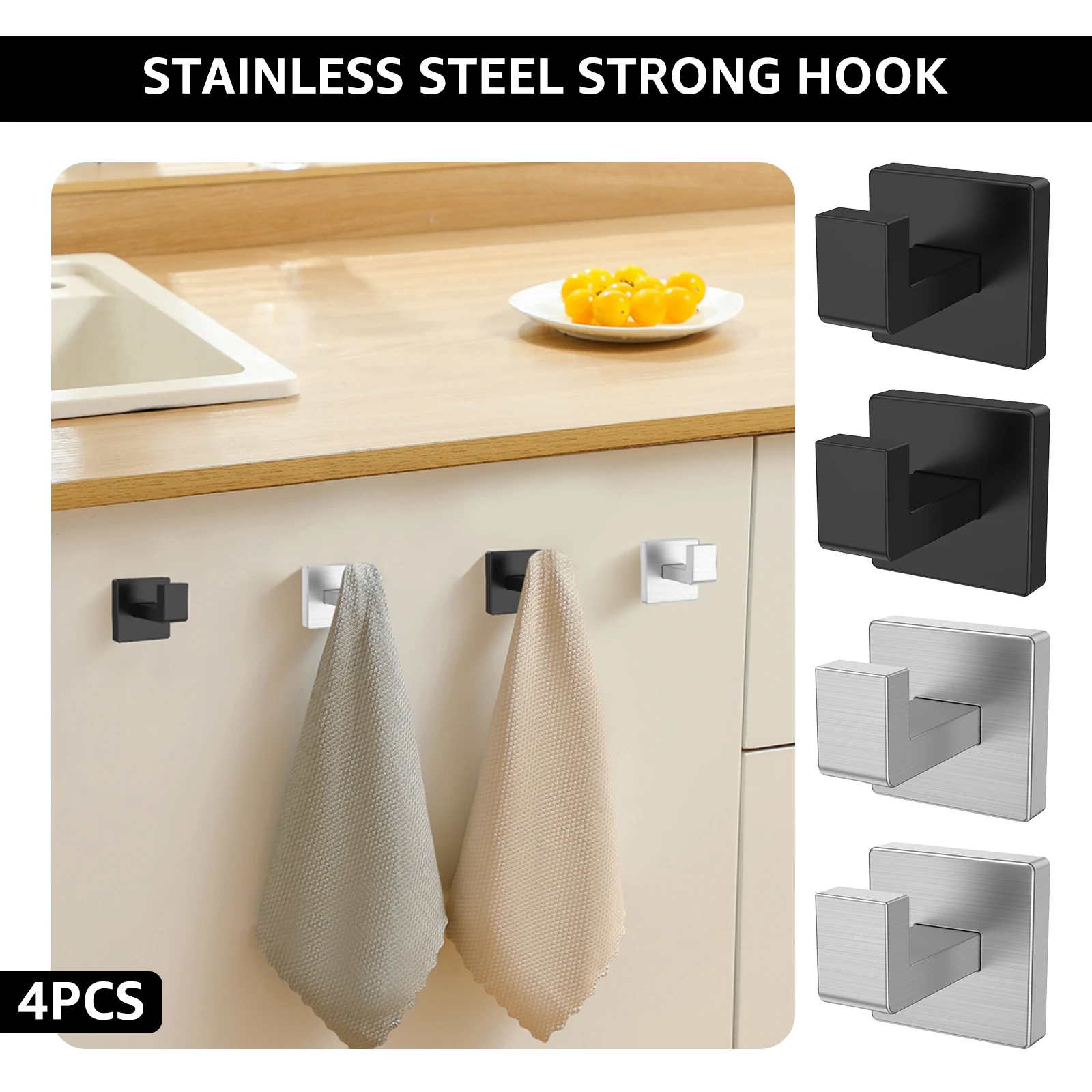 2 Pcs Towel Hooks Stainless Steel Coat Hooks Wall Mounted Bathroom Towel Hook Creative Square Wall Hooks for Hanging Robe Bath
2 Pcs Towel Hooks Stainless Steel Coat Hooks Wall Mounted Bathroom Towel Hook Creative Square Wall Hooks for Hanging Robe Bath