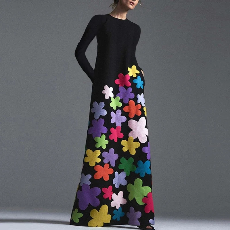 Freeacy Multi-color Floral Print Dress for Women 2024 New Round Neck Long Sleeve Floor Length Party Dresses Casual A-line Dress
Freeacy Multi-color Floral Print Dress for Women 2024 New Round Neck Long Sleeve Floor Length Party Dresses Casual A-line Dress