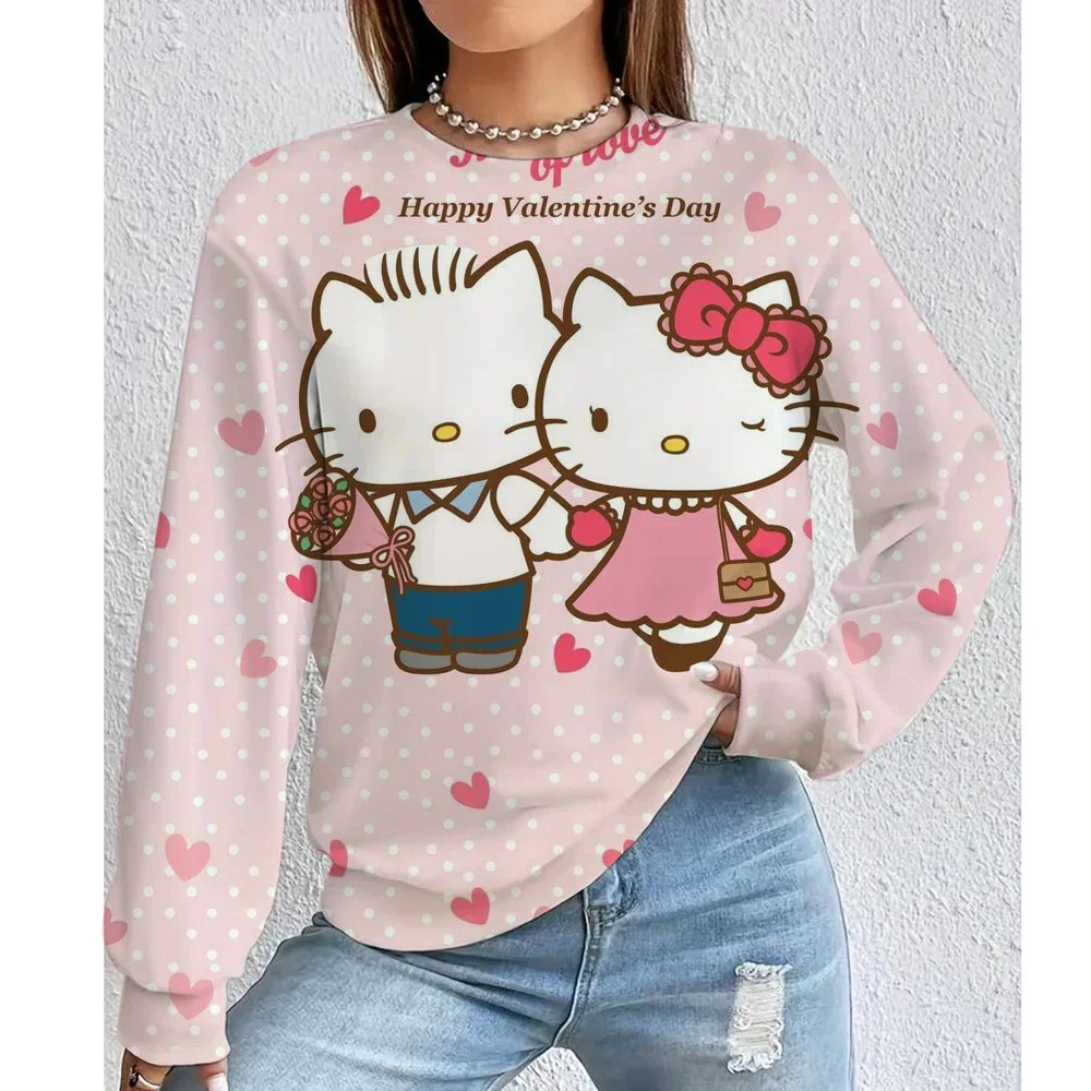 Женская милая круглая толстовка с капюшоном «Hello Kitty», розовый узор в горошек, пуловер с круглым вырезом и длинными рукавами, повседневная повседневная толстовка с капюшоном, повседневный топ
Женская милая круглая толстовка с капюшоном «Hello Kitty», розовый узор в горошек, пуловер с круглым вырезом и длинными рукавами, повседневная повседневная толстовка с капюшоном, повседневный топ