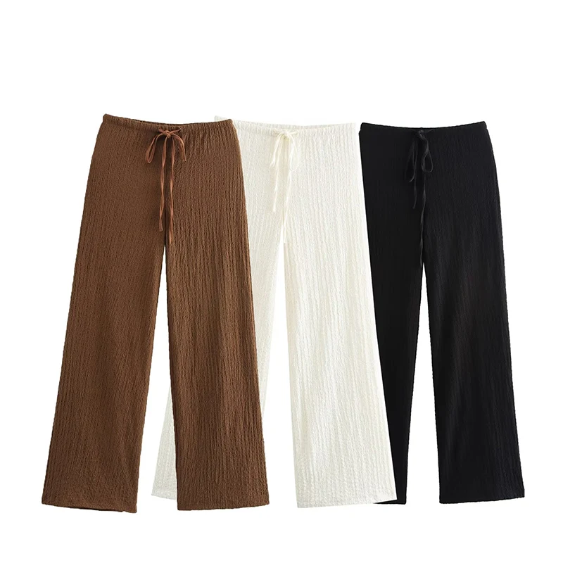 SIYANG Women Fashion Chic Textured Straight Leg Pants Female Drawstring Elastic Waist Trousers Ladies Bottoms
SIYANG Women Fashion Chic Textured Straight Leg Pants Female Drawstring Elastic Waist Trousers Ladies Bottoms