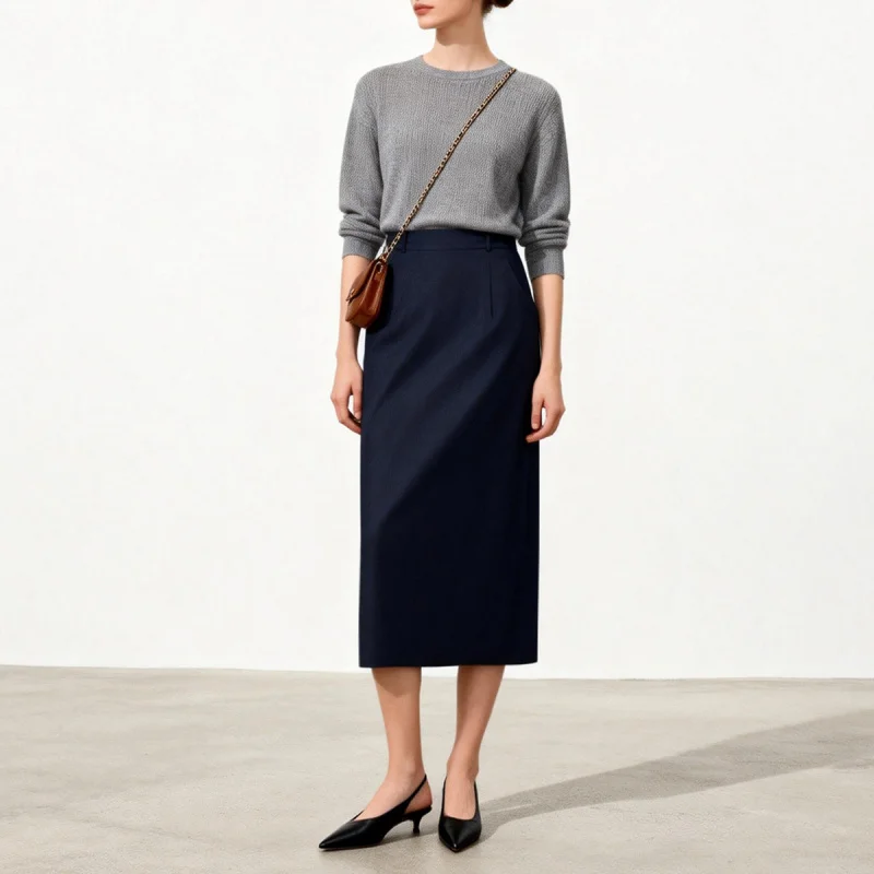 Women's Suit Skirt, Spring and Autumn New High-Waisted Korean Style Straight Skirt, Slimming for Petite CommutersaLong Skirt
Women's Suit Skirt, Spring and Autumn New High-Waisted Korean Style Straight Skirt, Slimming for Petite CommutersaLong Skirt
