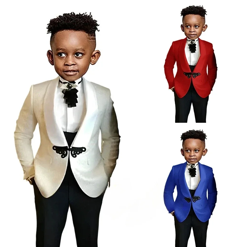 New Boys Suit Wedding Tuxedo 3 pieces Blazer Vest Pant Party Kids Shawl Lapel Clothes White Floral Jacket Formal Set
New Boys Suit Wedding Tuxedo 3 pieces Blazer Vest Pant Party Kids Shawl Lapel Clothes White Floral Jacket Formal Set