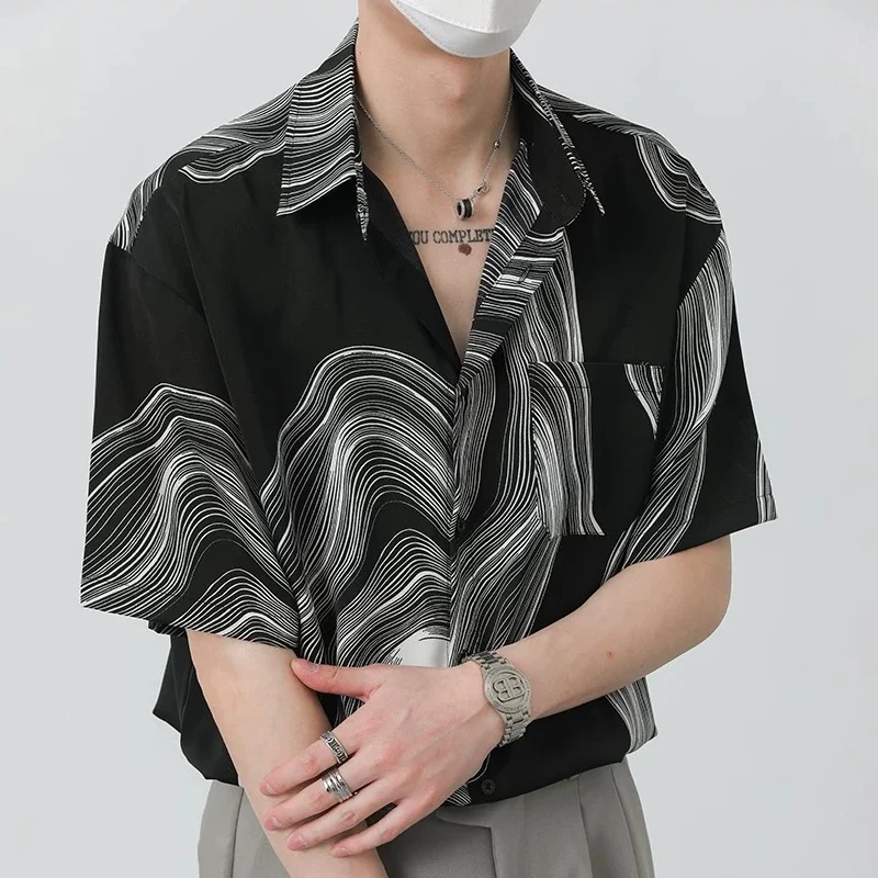 Men's Ripple Pattern Short Sleeve Shirt 2024 Summer New Product Fashionable Vintage Oversize Business Comfortable Street Style
Men's Ripple Pattern Short Sleeve Shirt 2024 Summer New Product Fashionable Vintage Oversize Business Comfortable Street Style