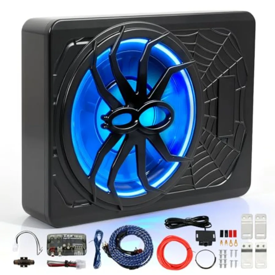 Underseat car subwoofer for trucks: slim 10-inch active bass speaker with built-in amplifier 1200W power blue LED ambient light
Underseat car subwoofer for trucks: slim 10-inch active bass speaker with built-in amplifier 1200W power blue LED ambient light