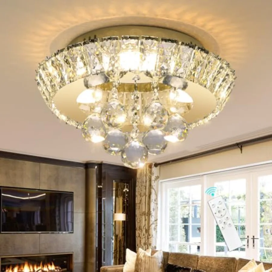 Modern Glam Crystal Chandelier Bedroom Ceiling Lights Chandelier with Dimmable Bulbs Ceiling Lighting Fixture Light
Modern Glam Crystal Chandelier Bedroom Ceiling Lights Chandelier with Dimmable Bulbs Ceiling Lighting Fixture Light