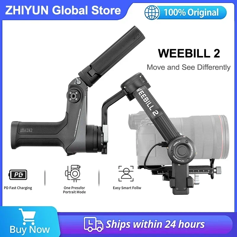 Zhiyun Weebill 2 Handheld Gimbal Stabilizer 3-Axis for DSLR Mirrorless Cameras Compatible with Canon/Sony/Panasonic/Nikon/LUMIX
Zhiyun Weebill 2 Handheld Gimbal Stabilizer 3-Axis for DSLR Mirrorless Cameras Compatible with Canon/Sony/Panasonic/Nikon/LUMIX