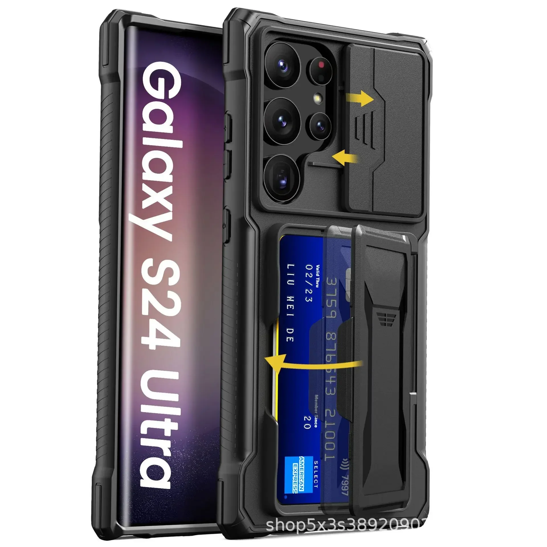 For Samsung Galaxy S24ultra Phone Case Card Holder Sliding Window Lens Bracket Card S24Ultra Drop-Resistant Protective Cover New
For Samsung Galaxy S24ultra Phone Case Card Holder Sliding Window Lens Bracket Card S24Ultra Drop-Resistant Protective Cover New