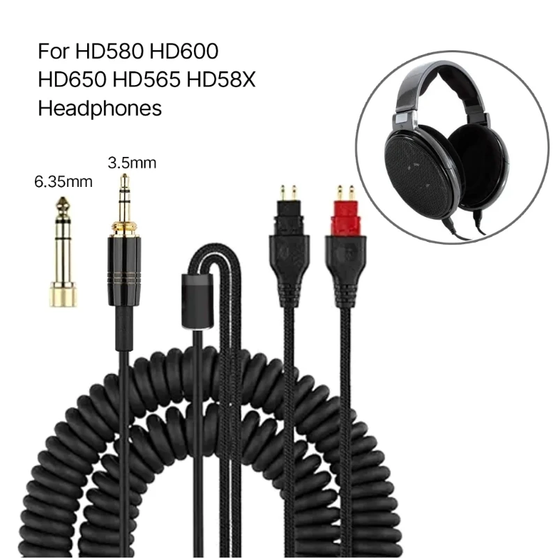 Сменный спиральный кабель для гарнитуры HD580 HD600 HD650 HD565 HD58X, шнур для наушников, Отличная прочность, обязательный аксессуар
Сменный спиральный кабель для гарнитуры HD580 HD600 HD650 HD565 HD58X, шнур для наушников, Отличная прочность, обязательный аксессуар