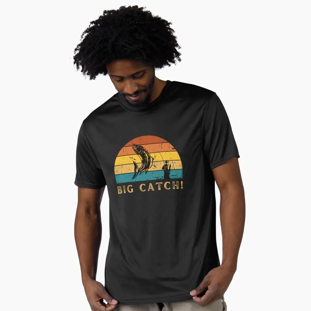 Big Catch Retro Fishing Funny Gift T shirt 100% cotton print tee O-Neck Short Sleeve Graphic Clothes All size tops S-6XL
Big Catch Retro Fishing Funny Gift T shirt 100% cotton print tee O-Neck Short Sleeve Graphic Clothes All size tops S-6XL