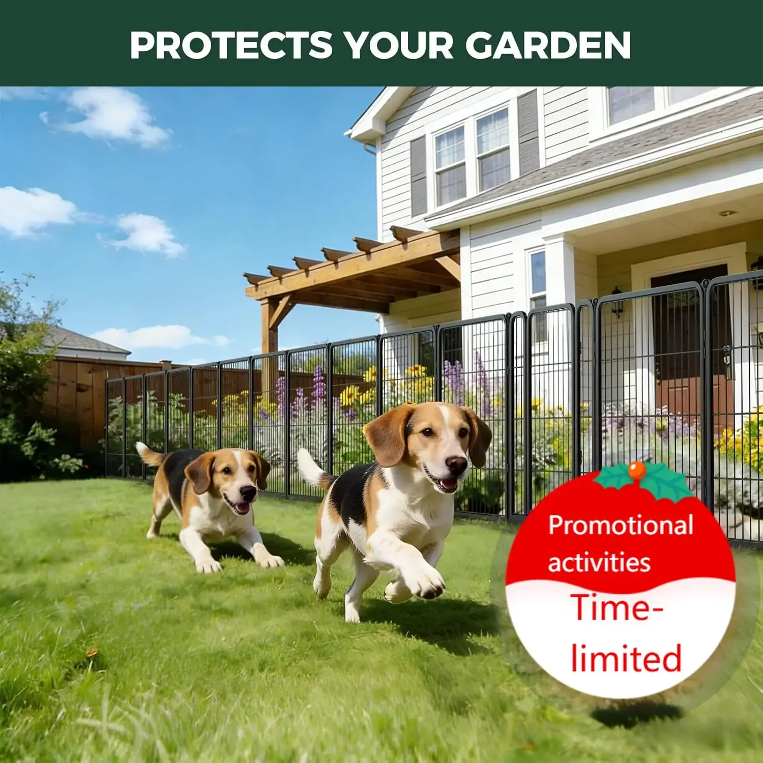 Garden Fence Outdoor for the Yard – 32in(H) x 36.4ft(L) Heavy Duty Metal Animal Barrier for Dog, No Dig Decorative Dog Fence, 16
Garden Fence Outdoor for the Yard – 32in(H) x 36.4ft(L) Heavy Duty Metal Animal Barrier for Dog, No Dig Decorative Dog Fence, 16